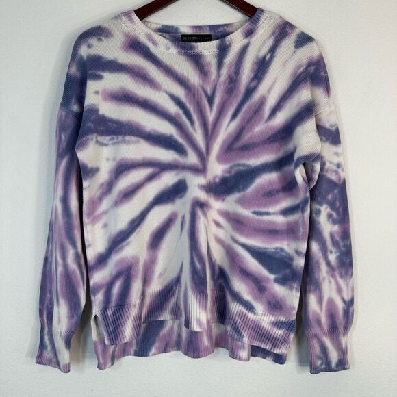 Anthropologie Design History Lilac Tye Dye Knit Sweater Womens Large Y2K Hippie - Picture 1 of 10